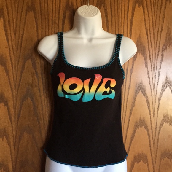 No Boundaries Tops - Groovy Knit 1970s LOVE Tank